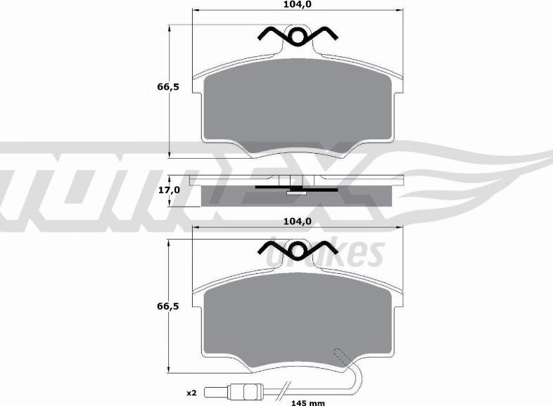 TOMEX brakes TX 10-581 - Тормозные колодки, дисковые, комплект autosila-amz.com