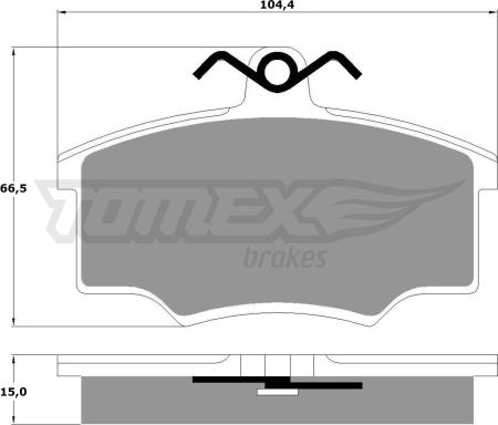 TOMEX brakes TX 10-58 - Тормозные колодки, дисковые, комплект autosila-amz.com