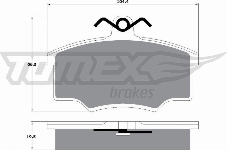 TOMEX brakes TX 10-57 - Тормозные колодки, дисковые, комплект autosila-amz.com