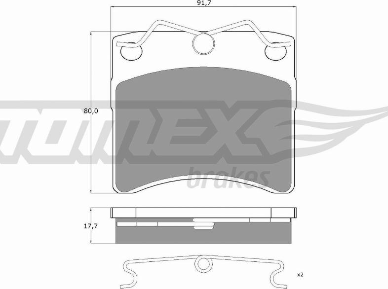 TOMEX brakes TX 10-64 - Тормозные колодки, дисковые, комплект autosila-amz.com