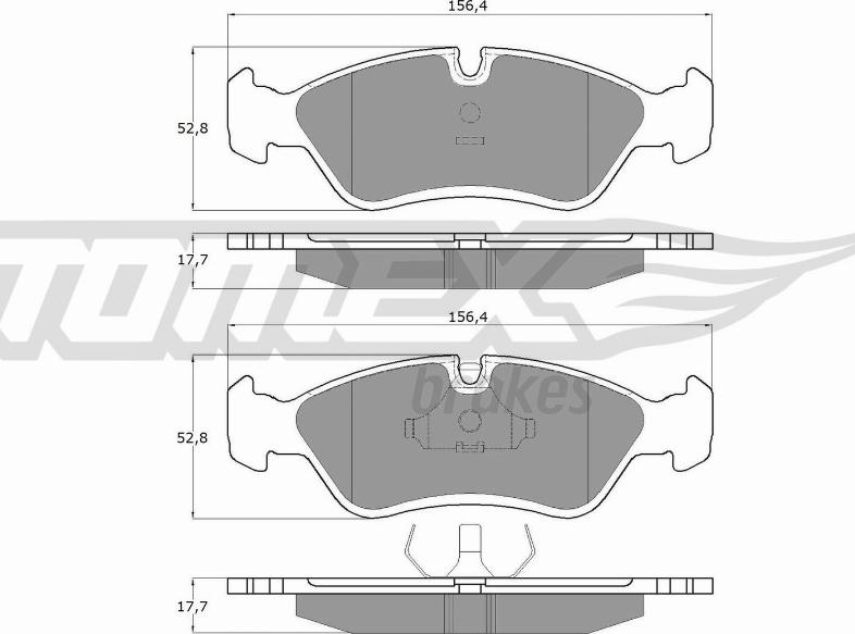 TOMEX brakes TX 10-68 - Тормозные колодки, дисковые, комплект autosila-amz.com