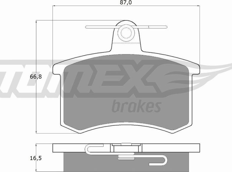 TOMEX brakes TX 10-62 - Тормозные колодки, дисковые, комплект autosila-amz.com