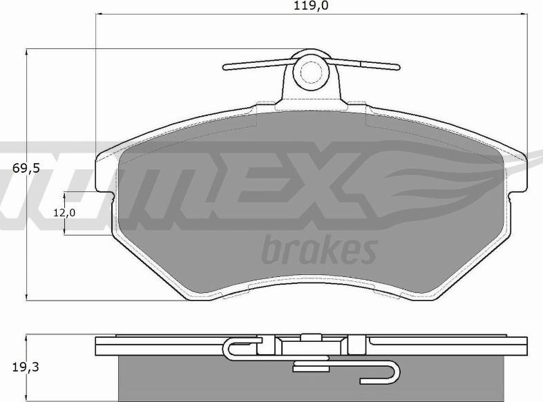 TOMEX brakes TX 10-11 - Тормозные колодки, дисковые, комплект autosila-amz.com