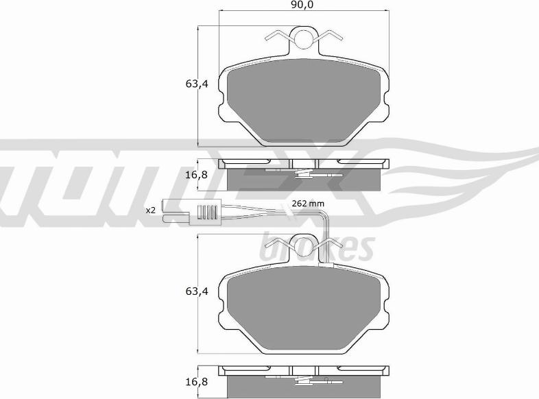 TOMEX brakes TX 10-391 - Тормозные колодки, дисковые, комплект autosila-amz.com