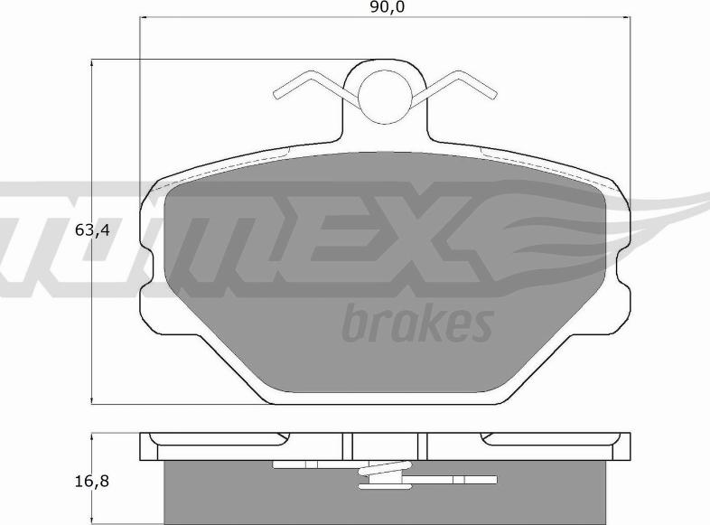 TOMEX brakes TX 10-39 - Тормозные колодки, дисковые, комплект autosila-amz.com