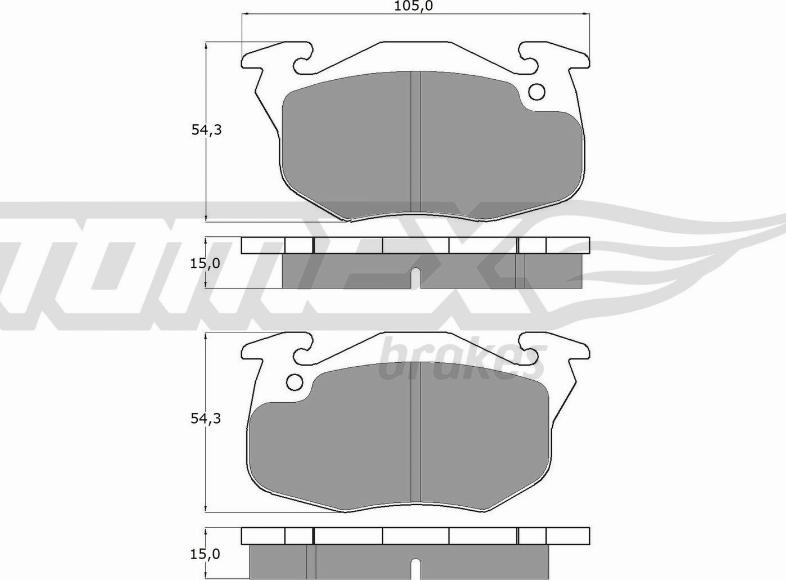 TOMEX brakes TX 10-35 - Тормозные колодки, дисковые, комплект autosila-amz.com