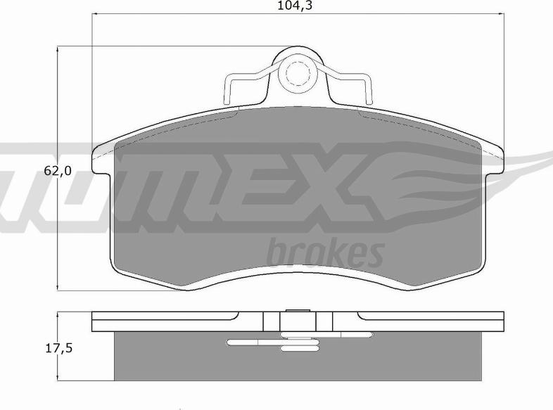 TOMEX brakes TX 10-36 - Тормозные колодки, дисковые, комплект autosila-amz.com