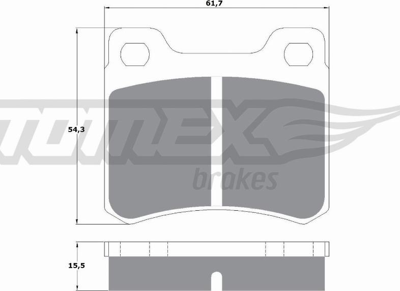 TOMEX brakes TX 10-371 - Тормозные колодки, дисковые, комплект autosila-amz.com