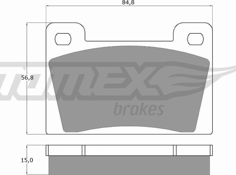 TOMEX brakes TX 10-26 - Тормозные колодки, дисковые, комплект autosila-amz.com