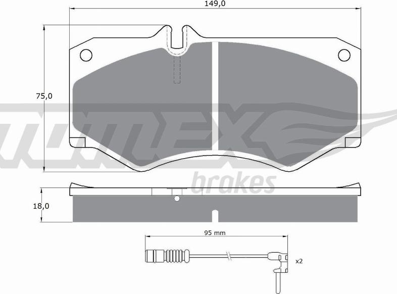 TOMEX brakes TX 10-201 - Тормозные колодки, дисковые, комплект autosila-amz.com