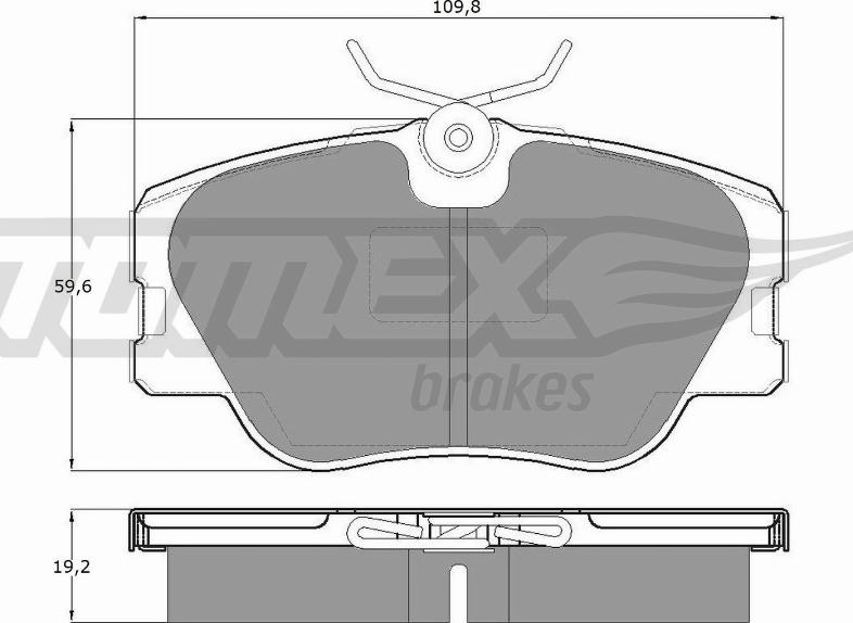 TOMEX brakes TX 10-21 - Тормозные колодки, дисковые, комплект autosila-amz.com