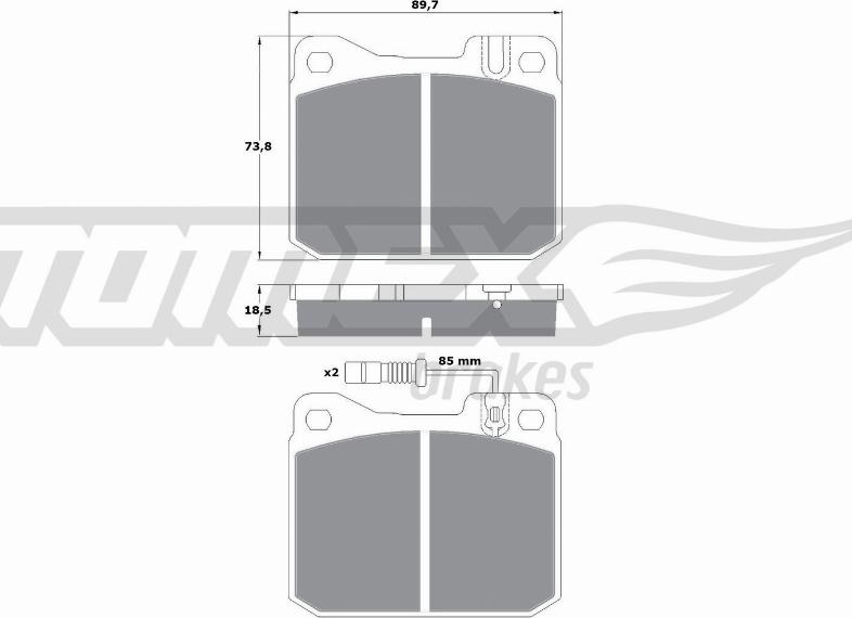 TOMEX brakes TX 10-225 - Тормозные колодки, дисковые, комплект autosila-amz.com