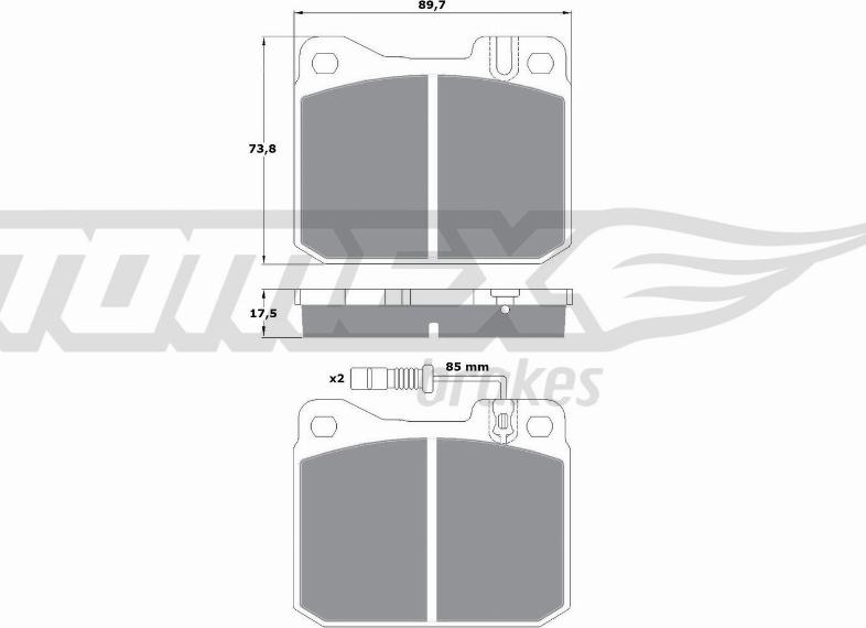 TOMEX brakes TX 10-223 - Тормозные колодки, дисковые, комплект autosila-amz.com