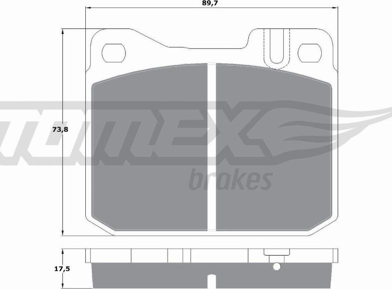 TOMEX brakes TX 10-222 - Тормозные колодки, дисковые, комплект autosila-amz.com