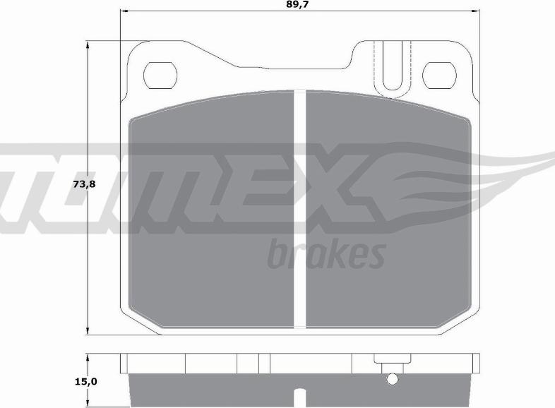 TOMEX brakes TX 10-22 - Тормозные колодки, дисковые, комплект autosila-amz.com