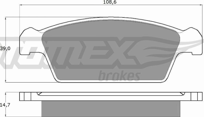 TOMEX brakes TX 10-75 - Тормозные колодки, дисковые, комплект autosila-amz.com
