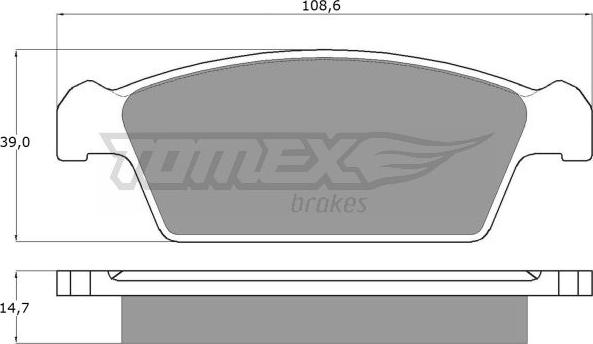 TOMEX brakes TX 10-75 - Тормозные колодки, дисковые, комплект autosila-amz.com