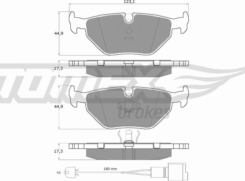 TOMEX brakes TX 10-701 - Тормозные колодки, дисковые, комплект autosila-amz.com