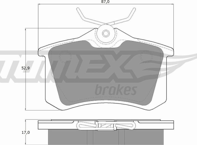 TOMEX brakes TX 10-781 - Тормозные колодки, дисковые, комплект autosila-amz.com