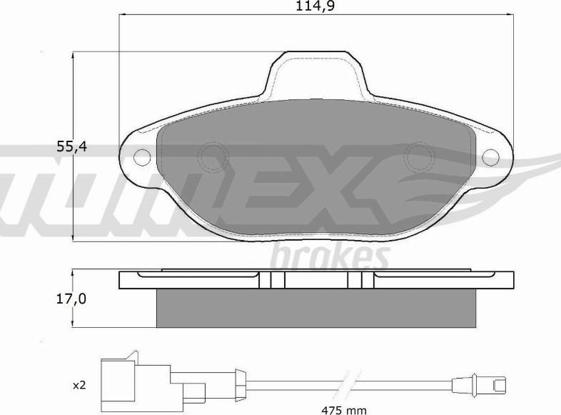 TOMEX brakes TX 10-721 - Тормозные колодки, дисковые, комплект autosila-amz.com