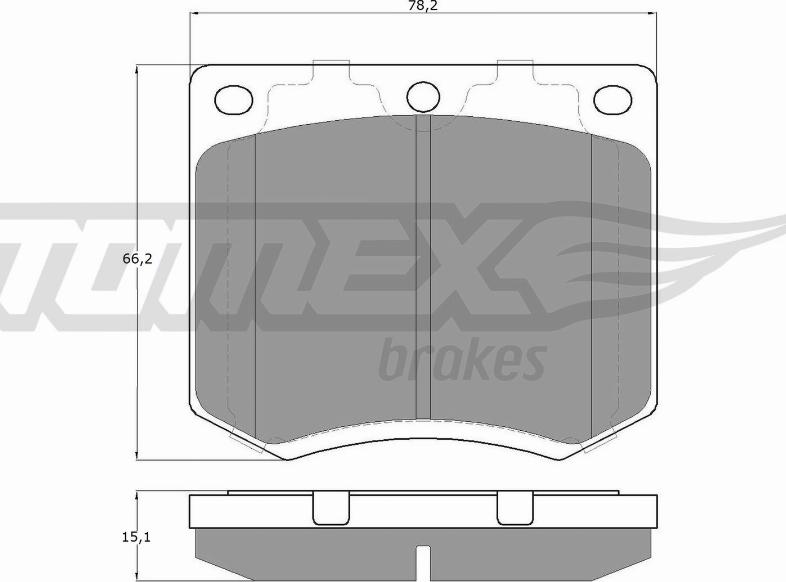 TOMEX brakes TX 11-99 - Комплект тормозных колодок, дисковый тормоз autosila-amz.com