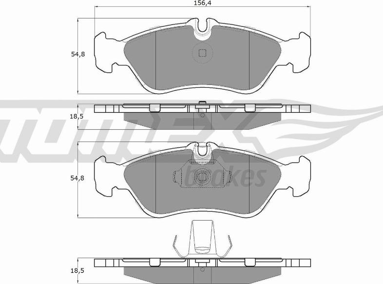 TOMEX brakes TX 11-49 - Тормозные колодки, дисковые, комплект autosila-amz.com