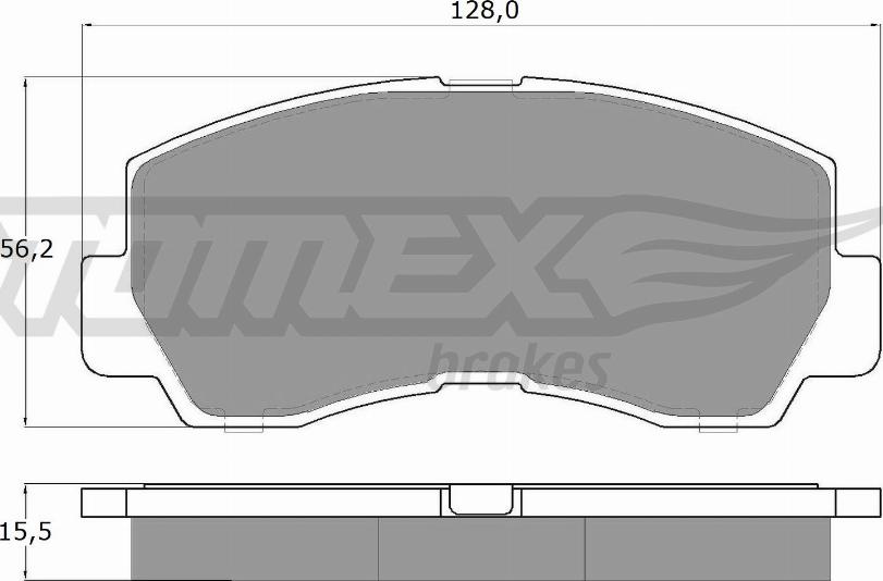 TOMEX brakes TX 11-45 - Тормозные колодки, дисковые, комплект autosila-amz.com