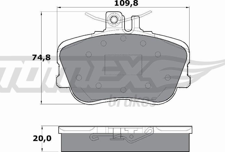 TOMEX brakes TX 11-46 - Тормозные колодки, дисковые, комплект autosila-amz.com