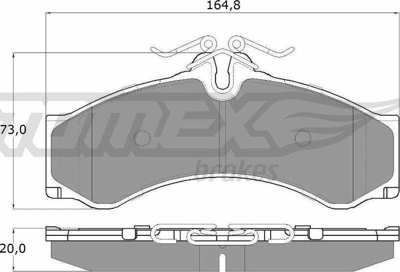 TOMEX brakes TX 11-48 - Тормозные колодки, дисковые, комплект autosila-amz.com