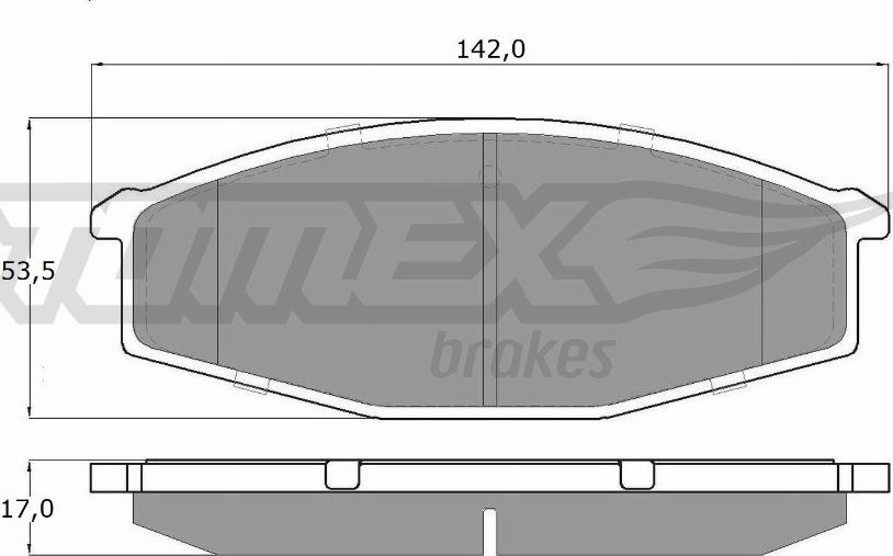 TOMEX brakes TX 11-56 - Тормозные колодки, дисковые, комплект autosila-amz.com