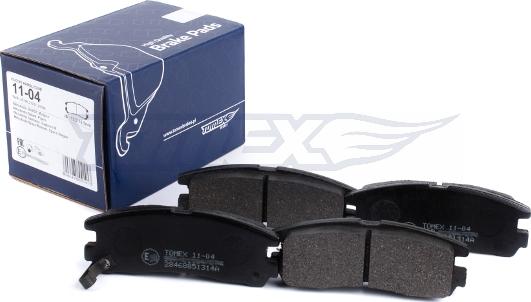 TOMEX brakes TX 11-04 - Тормозные колодки, дисковые, комплект autosila-amz.com