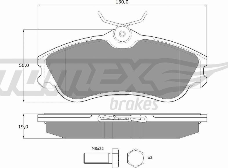 TOMEX brakes TX 11-121 - Тормозные колодки, дисковые, комплект autosila-amz.com