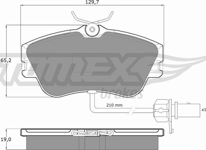 TOMEX brakes TX 11-821 - Тормозные колодки, дисковые, комплект autosila-amz.com