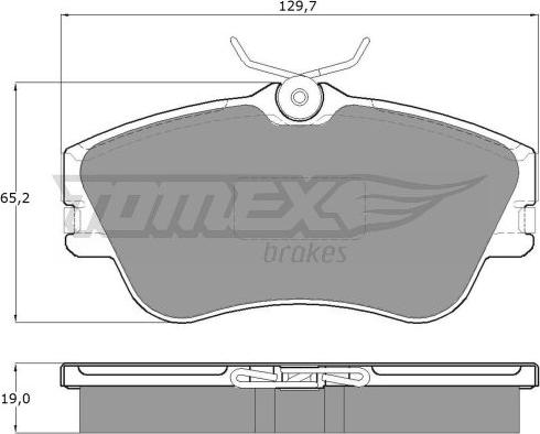 TOMEX brakes TX 11-82 - Комплект тормозных колодок, дисковый тормоз autosila-amz.com