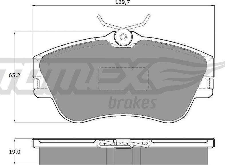 TOMEX brakes TX 11-82 - Комплект тормозных колодок, дисковый тормоз autosila-amz.com