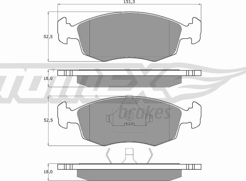 TOMEX brakes TX 11-32 - Тормозные колодки, дисковые, комплект autosila-amz.com