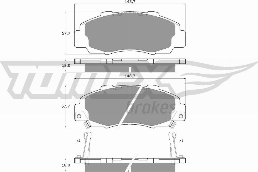 TOMEX brakes TX 11-37 - Тормозные колодки, дисковые, комплект autosila-amz.com