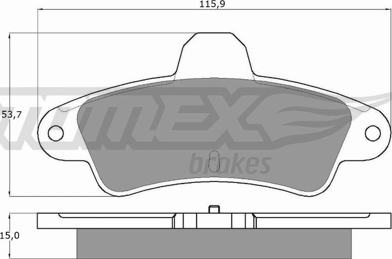 TOMEX brakes TX 11-20 - Тормозные колодки, дисковые, комплект autosila-amz.com