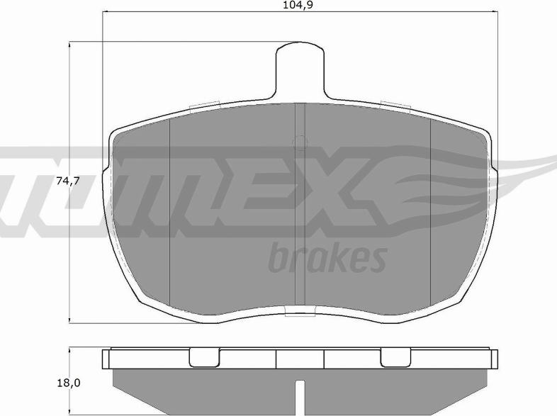 TOMEX brakes TX 11-21 - Тормозные колодки, дисковые, комплект autosila-amz.com