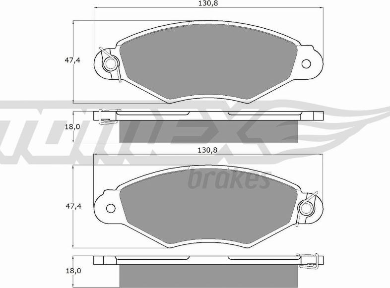 TOMEX brakes TX 11-75 - Тормозные колодки, дисковые, комплект autosila-amz.com