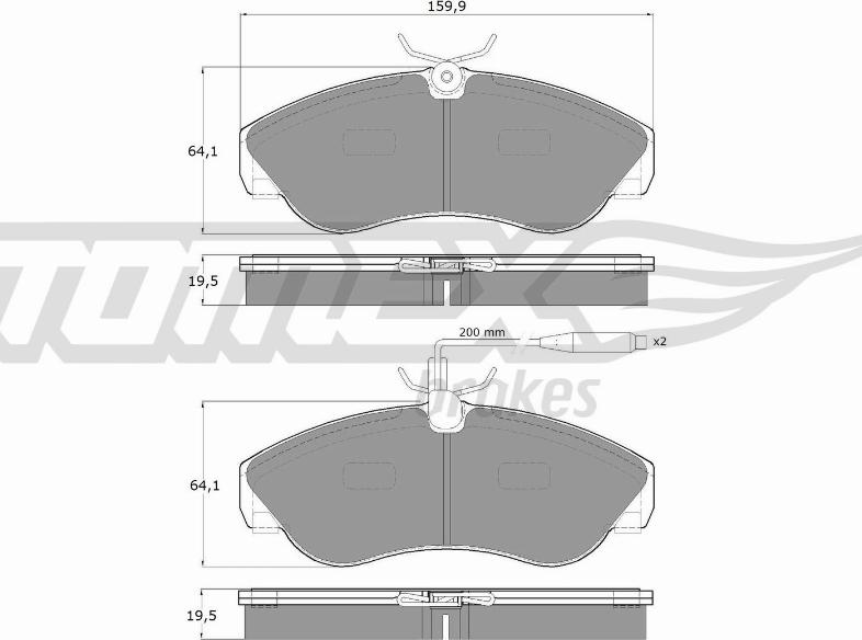 TOMEX brakes TX 11-73 - Тормозные колодки, дисковые, комплект autosila-amz.com