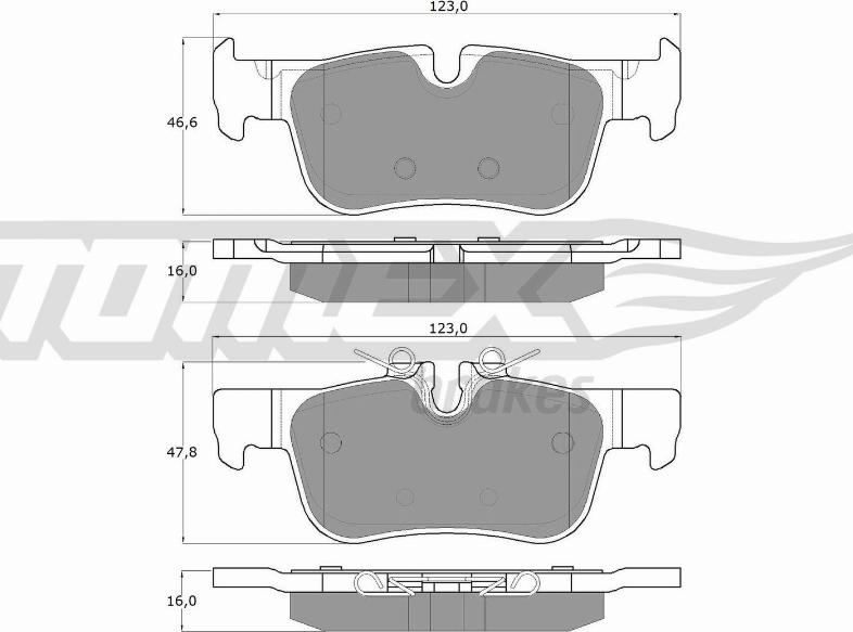 TOMEX brakes TX 18-44 - Тормозные колодки, дисковые, комплект autosila-amz.com