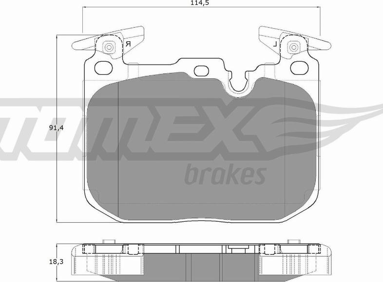 TOMEX brakes TX 18-48 - Тормозные колодки, дисковые, комплект autosila-amz.com