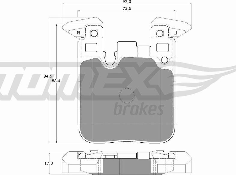 TOMEX brakes TX 18-47 - Тормозные колодки, дисковые, комплект autosila-amz.com