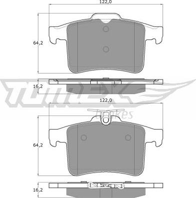 TOMEX brakes TX 18-56 - Комплект тормозных колодок, дисковый тормоз autosila-amz.com