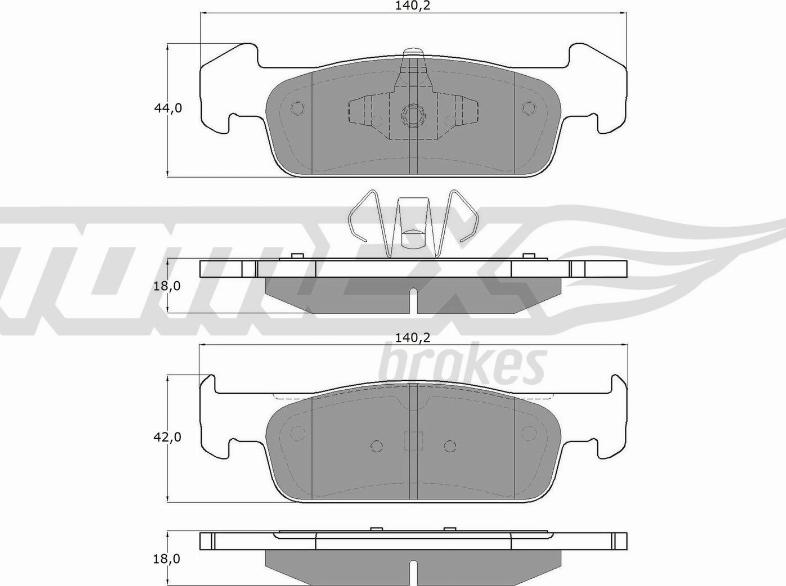 TOMEX brakes TX 18-62 - Тормозные колодки, дисковые, комплект autosila-amz.com