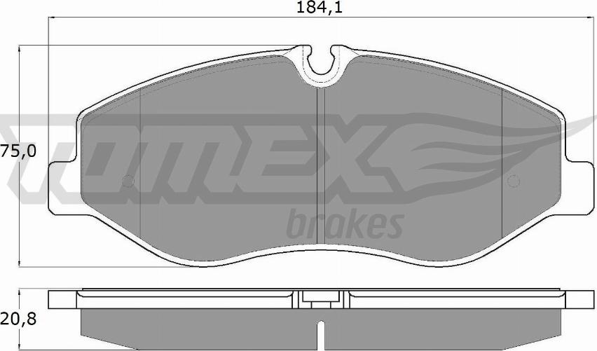 TOMEX brakes TX 18-12 - Тормозные колодки, дисковые, комплект autosila-amz.com
