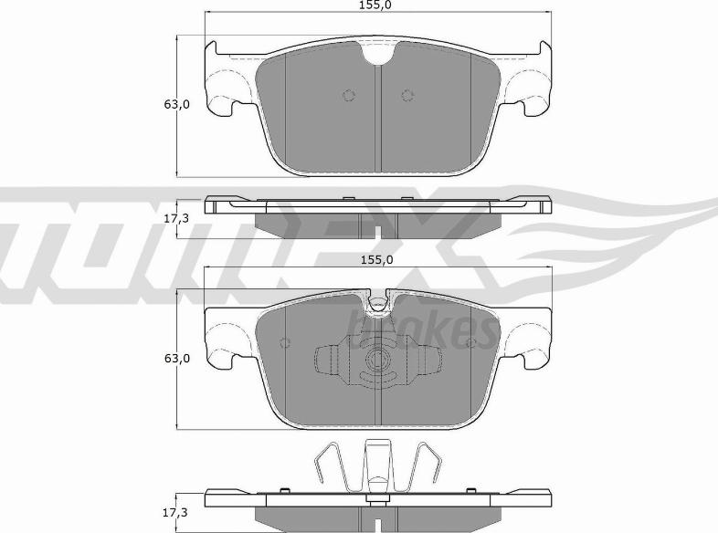 TOMEX brakes TX 18-86 - Тормозные колодки, дисковые, комплект autosila-amz.com