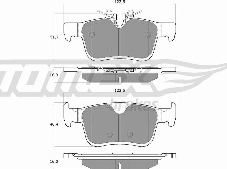 TOMEX brakes TX 18-87 - Тормозные колодки, дисковые, комплект autosila-amz.com