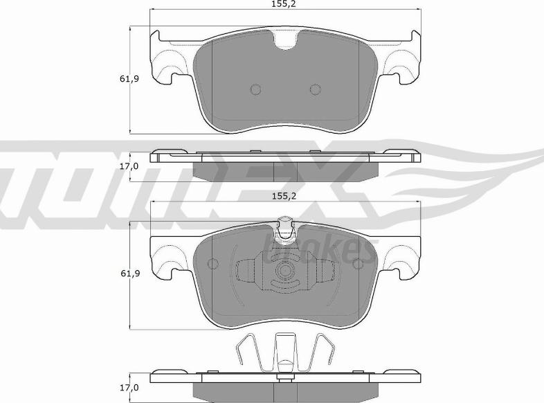 TOMEX brakes TX 18-35 - Тормозные колодки, дисковые, комплект autosila-amz.com